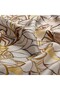 Milano Women's Floral Leaf Patterned Tivil Silk Scarf Yellow 90X90 - 2