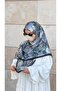 وشاح قطني بنمط غونكا - أنثراسايت - 5