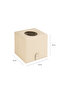 Napkin Holder, Boutique Tissue Box, Tissue Paper Storage Box, Vegan Leather, 13*13*13 Cm. Beige - 5