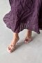 Aurora Women's Heeled Leather Sandals Powder - 2