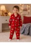 100% Cotton Long Sleeve Buttoned Seasonal Cute Character Patterned Soft Textured Bottom and Top Girls Boys Unisex Baby Pajama Set - 2