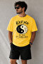 Mixed Text Printed Crew Neck Casual Unisex Oversize T-Shirt - Cotton Casual T-Shirt