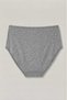 Women's 5-Piece Gray Plus Size High-Waisted Cotton Ribbed Panties - Gathering and Comfortable Daily Bato Underwear - 6