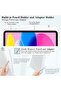 AASHZ Case Compatible for iPad (A16) 11th/10th Generation (2025/2022) Shockproof Clear Cover with Pencil Holder & Adapter Storage, 6-in-1 Y-Shaped Trifold Stand, White - 2