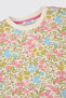 Girl's Floral Patterned Pink Sweatshirt - 3