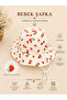 White Red Strawberry Patterned Cotton Poplin Fabric Baby Girl Children's Hat - 2