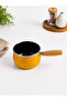 14 cm Enamel Milk Jug |   Wooden Handle Milk Pot |   Sosluk |   1200ml |   9 cm Depth