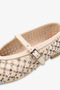 Raolna Women's Stoned Ballerinas - Beige - 4