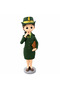 Dark Green Girl Police Officer Polyresin Decorative Figurine - 20 cm