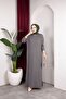 Our Striped Viscose Combed Cotton Dress with a Fabric That Doesn'T Define the Line of the Hat - 8