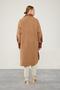 Brown Zipper Detailed Faux Leather Coat - 6