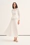 Women's Organic Cotton Button Detailed Blouse Skirt Set Ecru - 6