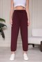 Siena Women's High Waist Elastic Ankle Length Relaxed Cut Casual Trousers