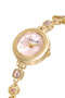 Pink Color Stone Detailed Women's Wristwatch Gold Color Pl-1608B1X