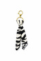 Choose Your Style Zebra Patterned Gold Keychain Scarf Charm