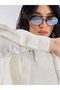 Linen Detachable Hooded Buttoned Oversize Women's Shirt & Linen Side Pocket Elastic Waist at the Back Loose Fit Women's Trousers Two-Piece Set - 5