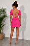 Pembe Mini Elbise - 2