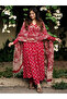 Red Viscose Cotton Salwar Kameez Dupatta - ALV2012-Red-Size-M-38-Inches