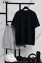 Be Kind Printed Plus Size Unisex T-Shirt & Grey Shorts Set - 2