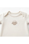 100% Organic Cotton, 2-Piece Strap Bodysuit, Baby Bodysuit, Unisex Lamb Embroidered & Patterned Soft Summer Bodysuit Set - 4