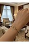 Women's Steel Gold Vip Series Zircon Stone Spiral Model Anti-Tarnish Bracelet - 6
