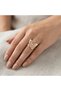 Pink Stone Butterfly Ring – Adjustable Women's Ring with Pearl Detail - 3