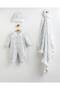 Baby Animals 3-Piece Baby Collar Organic Hospital Discharge Set 100% Cotton Newborn Baby Boy - 4