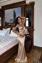 Halter Neck Satin Slim Long Dress
