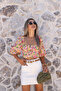 White Belted Denim Skirt - 3