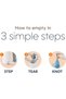 Diaper Genie Select Odor Lock Stainless Steel Diaper Pail Grey | Hands-Free Step Pedal | Odor Control | Large Capacity Baby Nappy Trash Can - 7