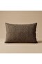 Mocha Grid Woven Decorative Throw Pillow Brown Square & Rectangular Modern Design - 3