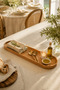Wooden Long Rectangular Presentation Plate - Kayık Cheese and Fruit Presentation Tray - Organizer - Solid Beech (45cm) - 7