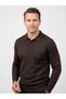 Men's Polo Collar Tricot Sweater with Elastic Waist, Steel Knitting, Classic Fit - 2