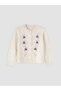 Lcw Kids Beige Floral Embroidered Girls' Knitwear Cardigan - 2