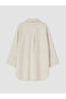 Beige Textured Oversize Women's Shirt Tunic - 6