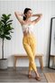 Women's 100% Cotton Elastic Waist Carrot Cut Muslin Trousers - 5