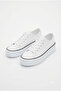 Zrk-Cx3 High Quality Short White Linen High Sole Sneakers - 2