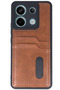 Aconcept Redmi Note 13 Pro 5g Case Sara Leather Case with Business Card Holder (115047) - Tan - 2