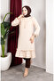 Bürümcük Fabric Skirt Gathered Tunic 0903-01 Beige - 3