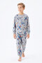 100% Cotton Boys' Pajama Set 8-13 Years 12735Is - 3
