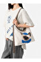 Custom Printed Adjustable Strap Zippered Moon Shoulder Bag with Siamese Cat Pattern
