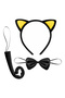 Cat Costume Set - Yellow Ears, Crown, Tutu Skirt, Bow Tie, and Tail |   Children's Party and Performance Accessory - 3