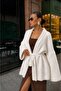Belted Women's Beard Knitwear Cardigan 75 cm - 6