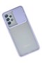 Aconcept Galaxy A72 Case Palm Frosted Camera Sliding Silicone (204421) - Lilac - 2