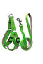 Woven Dog Chest Collar Set with Walking Strap 32*47-110 cm Neon Green