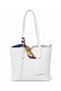 Women's Stylish Design 6-Section Large Shoulder Bag White - 2