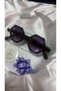 Unisex Geometric Bone Sunglasses with Smoke Pattern Black Smoked Glass Uv400 Protection - 2