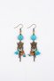 Ethnic Bohemia Antique Turquoise Natural Stone Earrings - 3