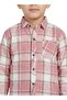 Boys Pink Checkered Long Sleeve Shirt - 5