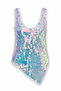Asymmetrical Cut Sequined Blouse